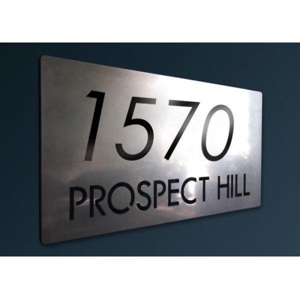 Beautiful Patterns Custom Stainless Steel Signs With Etching / Polishing /