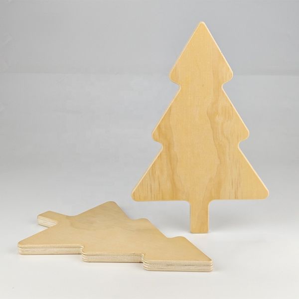 Christmas Tree Shape Blank Pizza Breads Wooden Food Tray Wood Sublimation Cheese Chopping Board