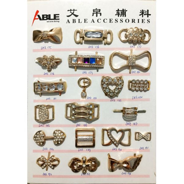 Rhinestone Shoe Ornaments Chain Buckles For Shoes Accessories , Custom Size