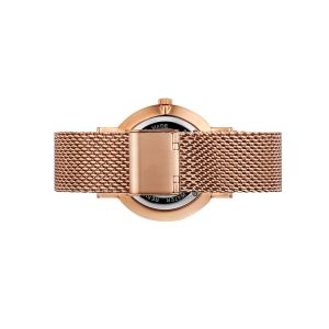 Modern Custom Mens Gold Mesh Strap Watch Hydraulic Pattern Face