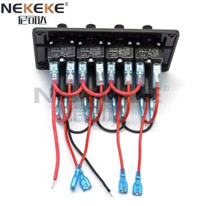 ABS Material 4 Gang Marine Switch Panel 12 Volt Toggle Rocker Switch Panel For