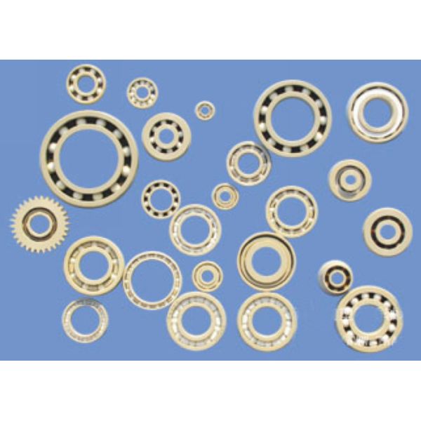 Quality PEEK / PI Plastic Plain Bearings , ZrO2 or Si3N4 Balls , High Temperature Application wholesale