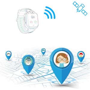 2G Real Time Personal Gps Tracker , Kids GPS Tracker Watch 400Mah Battery