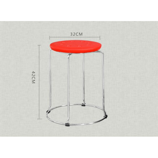 Plastic / Cloth / PU Dining Chairs With Abrasion Resistant Stainless Steel Frame