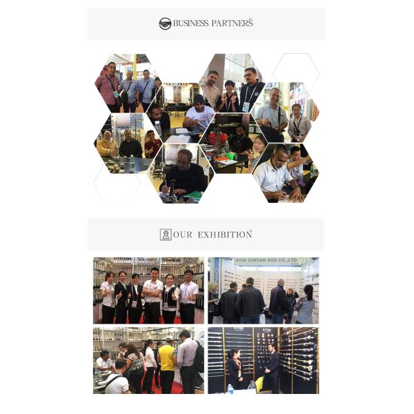 1M Length Pipe Curtain Rods Twisted Aluminum Alloy Bracket