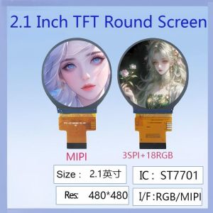 China 2.1-inch TFT LCD Round IPS Display | 480×480, ST7701 Driver, RGB/MIPI Full-Color, Fit for Wearables & Industrial Use on sale China 2.1-inch TFT LCD Round IPS Display | 480×480, ST7701 Driver, RGB/MIPI Full-Color, Fit for Wearables & Industrial Use on sale
