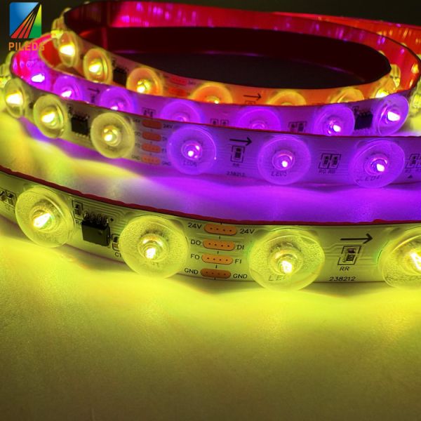 Quality 24V Digital RGB Flexible LED Strip 48LEDs Copper Body IP20 Rated Smart Strip Lights Diffuse Reflection 12mm PCB LED Lights wholesale