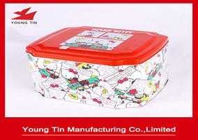 Cheap Metal Cookie And Biscuits Packaging Gift Tins Tinplate Material Type CMYK Printed for sale