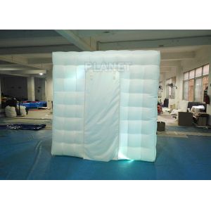 2.4x2.4x2.4m Small White Inflatable Party Cube Booth Tent With 2 Doors