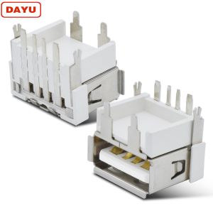 AM 4P Right Angle USB A Female Connector With Data + Charging Function