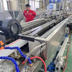 High Speed Double Wall Corrugated Pipe Machine with Water Cooling and Fan