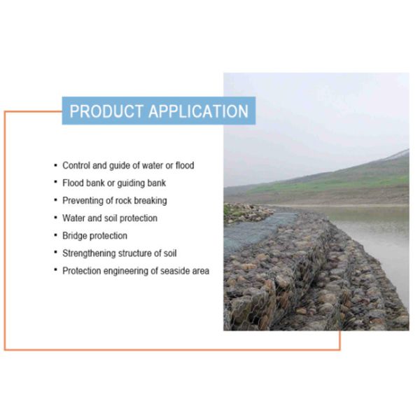 2x1x0.5m Hot Dipped Galvanized PVC Coated Gabion Box Green Flood Control