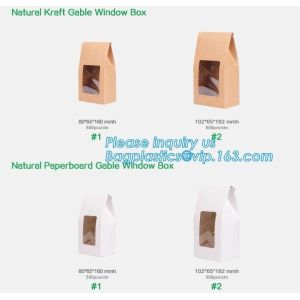 Cheap Cardboard foldable kraft paper lunch box with window,Lunch noodle fast