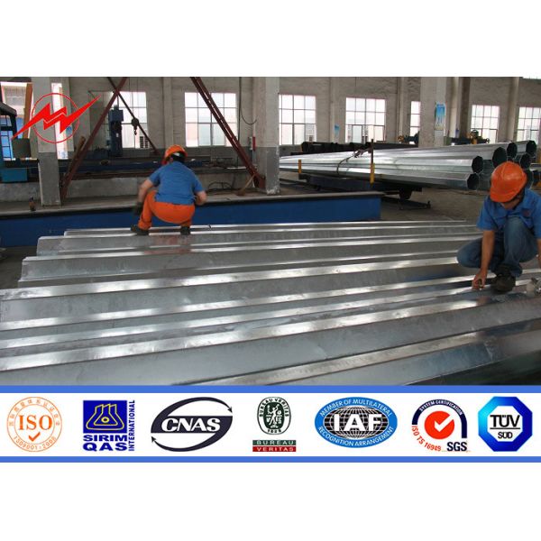 Quality 13m Hot Dip Galvanized Garden Light Pole Power Line Pole With Bitumen wholesale