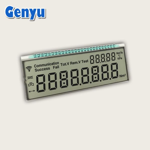 Quality HTN Custom Segment LCD Display 6 O'Clcok 3.3V 26PIN For Gas Meters wholesale