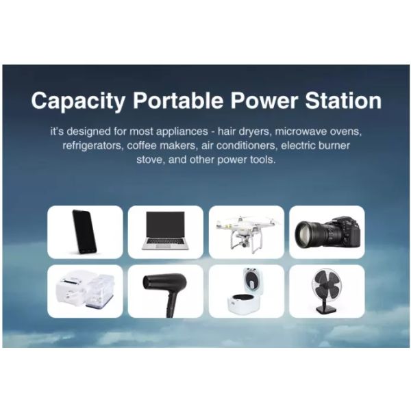 Pure Sine Wave Portable Electric Power Station 2220Wh Backup 110V / 2000W