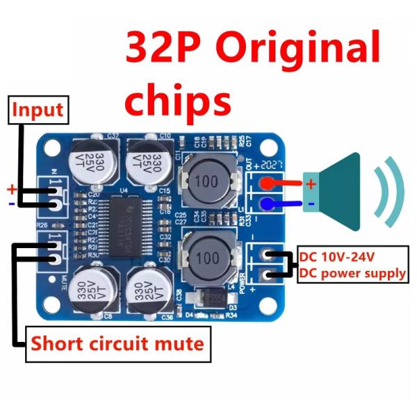 Quality CA-3118 DC 12-24V PBTL 60W Mono Class D Power Amp Module Chip TPA3118 wholesale