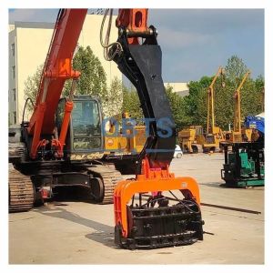 20-Ton Hydraulic Vibratory Hammer And Side Clamp Attachment For Kobelco SK210LC