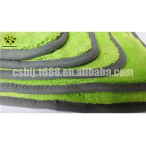 Green Plush Buffering Towel / High Absorbtion Microfiber Dusting Cloth For