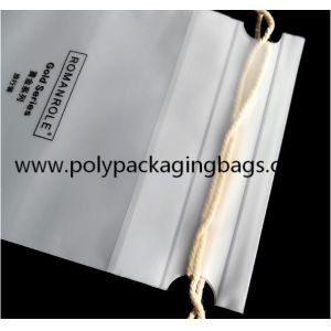 RoHS Gravure Printing Frosted Poly Drawstring Bags Double Draw String Travelling