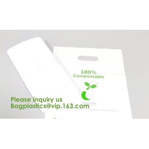 China Eco friendly EN13432 Ok home compost certified 100% biodegradable compostable plastic T-shirt vest bag for shopping on sale