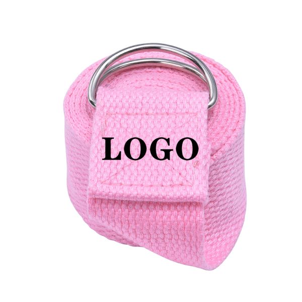 Yoga Exercise Adjustable Stretch Band Training Belt Leg Fitness Exercise Anti Slip Pilates Strap with D Buckle