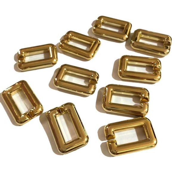 2021DIY plastic link ring Silver Gold plating plastic chain for shoes bag