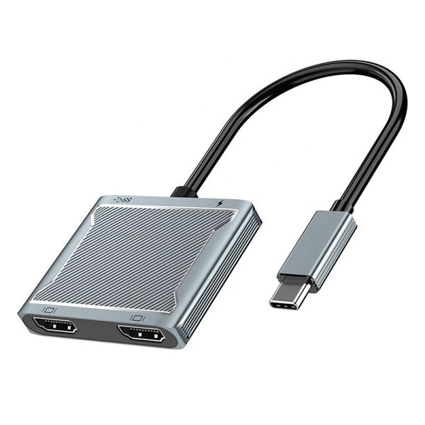 USB C Type C Interface Connector Dual HDMI Adapter 4K 4 In 1 USB 3.0 Hub For