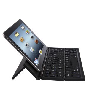 Three Level Metal Aluminum Alloy Foldable Bluetooth Keyboard Rechargeable