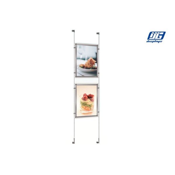 Quality CRD A1 Double Sided Crystal LED Light Box,Ultra Thin Clear Acrylic Frame Hanging Type Poster Holder for Indoor Usage wholesale
