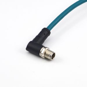 IP67 IP68 M12 X Coded Cable , Right Angle Rj45 Cable OEM / ODM Available