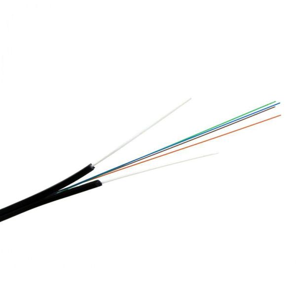 2 Core Fiber Optic Cable FTTH Indoor Optical Fiber Drop Cord With Strength