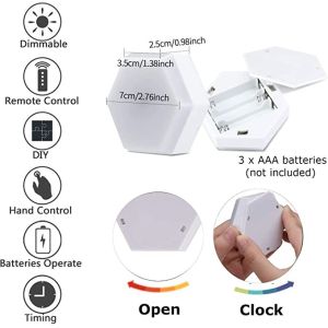 1Watt Remote Control Under Cabinet Light 4000K Honeycomb Wall Lamp
