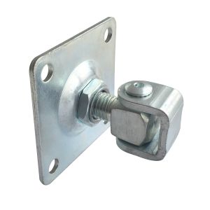 Cheap iron white galvanized with square fixing plate swing gate adjustable hinge for sale