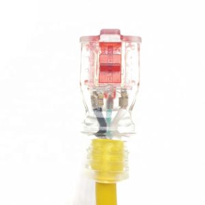 SJTW Indoor Extension Three Prong Power Cord 14/3 Heavy Duty Lighted With Lock