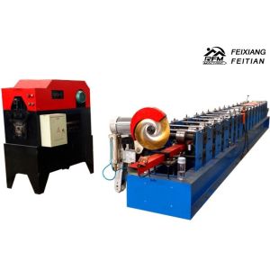 Automatic Downspout Roll Forming Machine 15 m/min Speed Gutter Making Machine