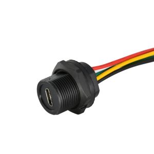 IP67 Waterproof Wire Connector USB 3.0 2.0 Adapter Mated Male To Female Panel