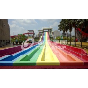 General Water Park Custom Rainbow Water Slides High Speed Adult Plastic Water