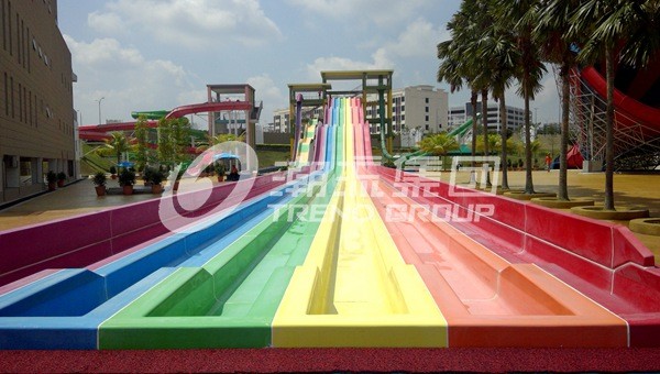 General Water Park Custom Rainbow Water Slides High Speed Adult Plastic Water