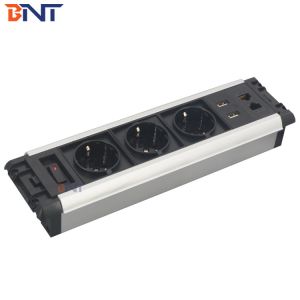 4 port under desk mounted power board socket with usb charging & data