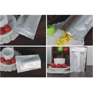 Custom Printed Aluminium Foil Pouches Silver Surface For Electronics Packaging
