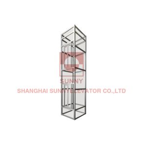 Cheap Aluminum Alloy Shaft Elevator Cabin Decoration Steel Structure Well Frame for sale