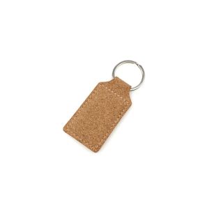 China Cork Engraved Leather Keychain on sale