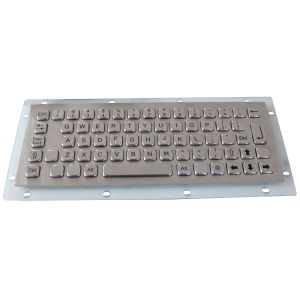 Professional IP65 Vandal Resistant Stainless Steel Metallic Keyboard Waterproof