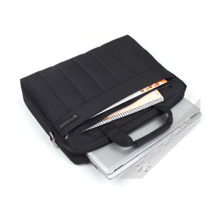 Black, Gray, Red Nylon Laptop Carrying Bag with Polyester Inner for Traveling