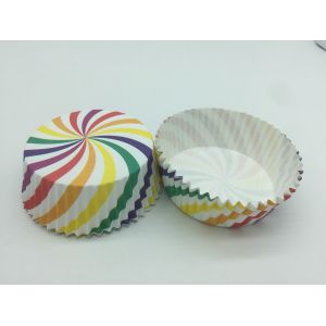 Rainbow Pattern PET Film Coated Printed Paper Cup Baking Muffin Cups Making