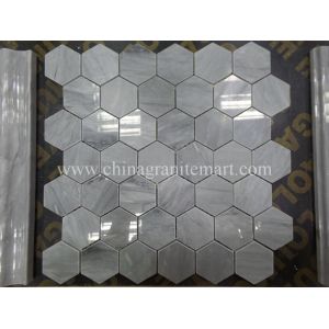 Grey Marble Mosaic,Herribone Mosaice,Hexagon Mosaic,Basket Wave Design Mosaic