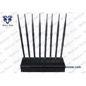 Multifunctional 3G 4G Cell Phone Jammer , Wifi Signal Jammer High Gain Antennas
