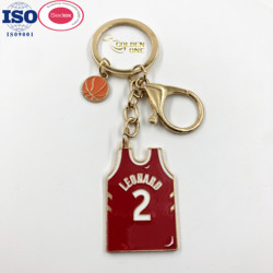 Number 24 Basketball Jersey KeyChain Custom Metal Vest Shape Personalised