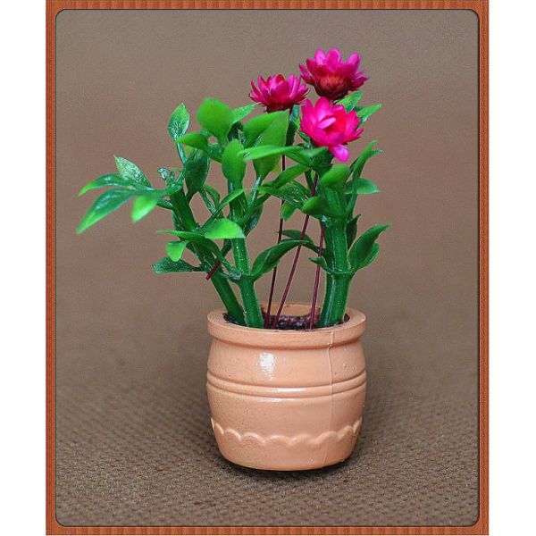 Quality model potted plant---decoration flower,artificial pot,1:25 plot,3CM potted plant wholesale